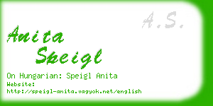 anita speigl business card